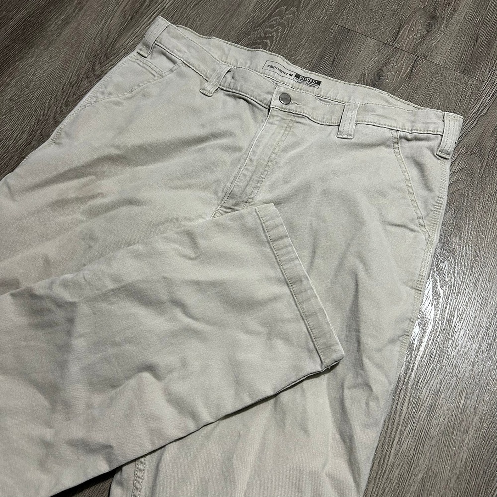 Carhartt Relaxed Straight Rigby Dungaree 38x34 Fits 38X33 Tan Canvas BN2291-M